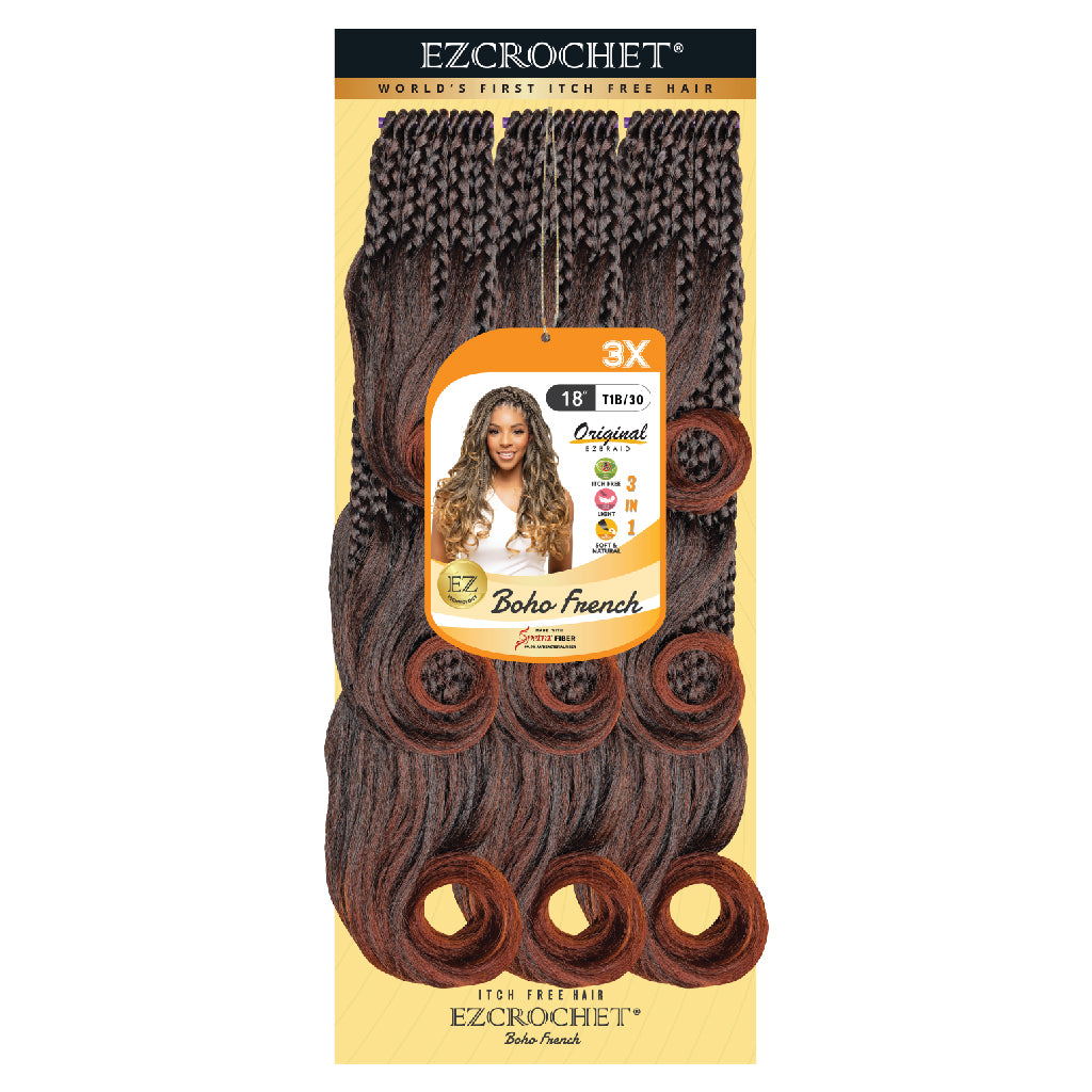 2 pack of EZCROCHET Boho French 18" 3x - BRAID BEAUTY