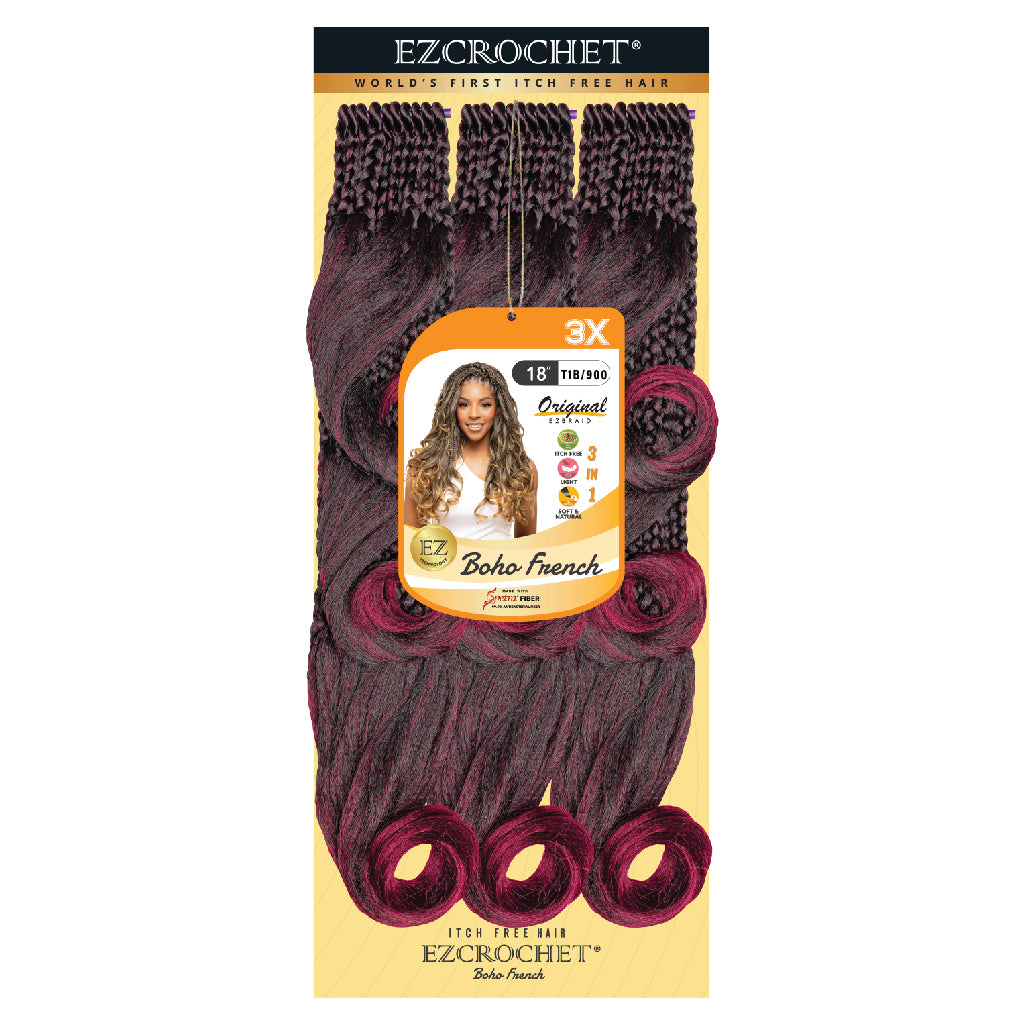 2 pack of EZCROCHET Boho French 18" 3x - BRAID BEAUTY
