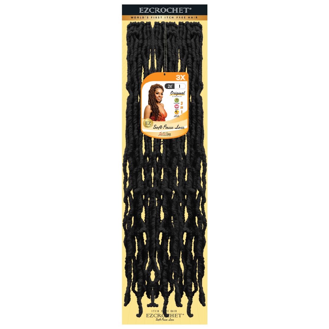 EZCROCHET Soft Faux Locs 26" X3 - BRAID BEAUTY