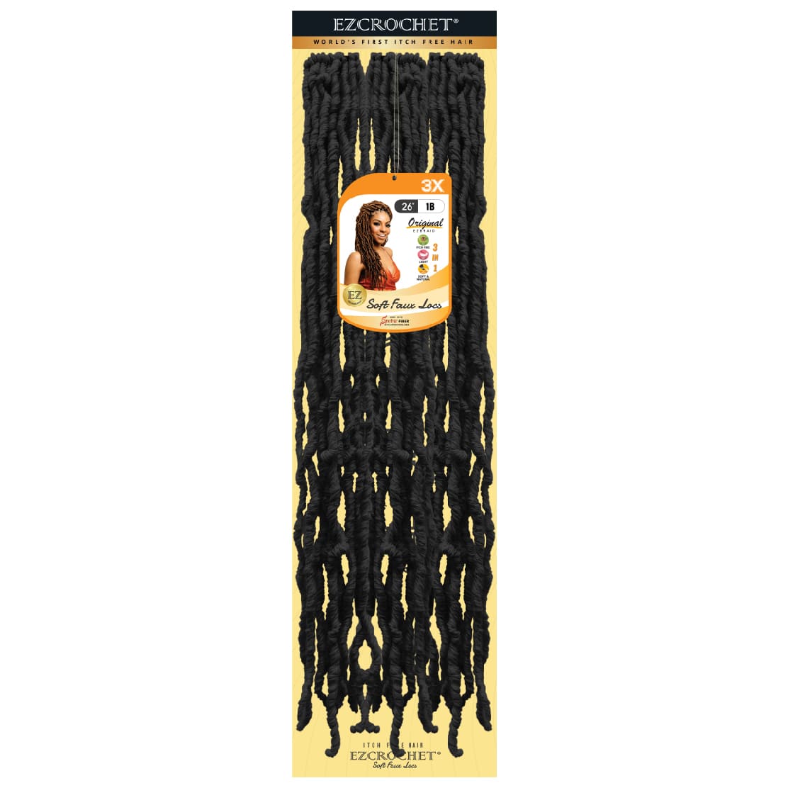 EZCROCHET Soft Faux Locs 26" X3 - BRAID BEAUTY