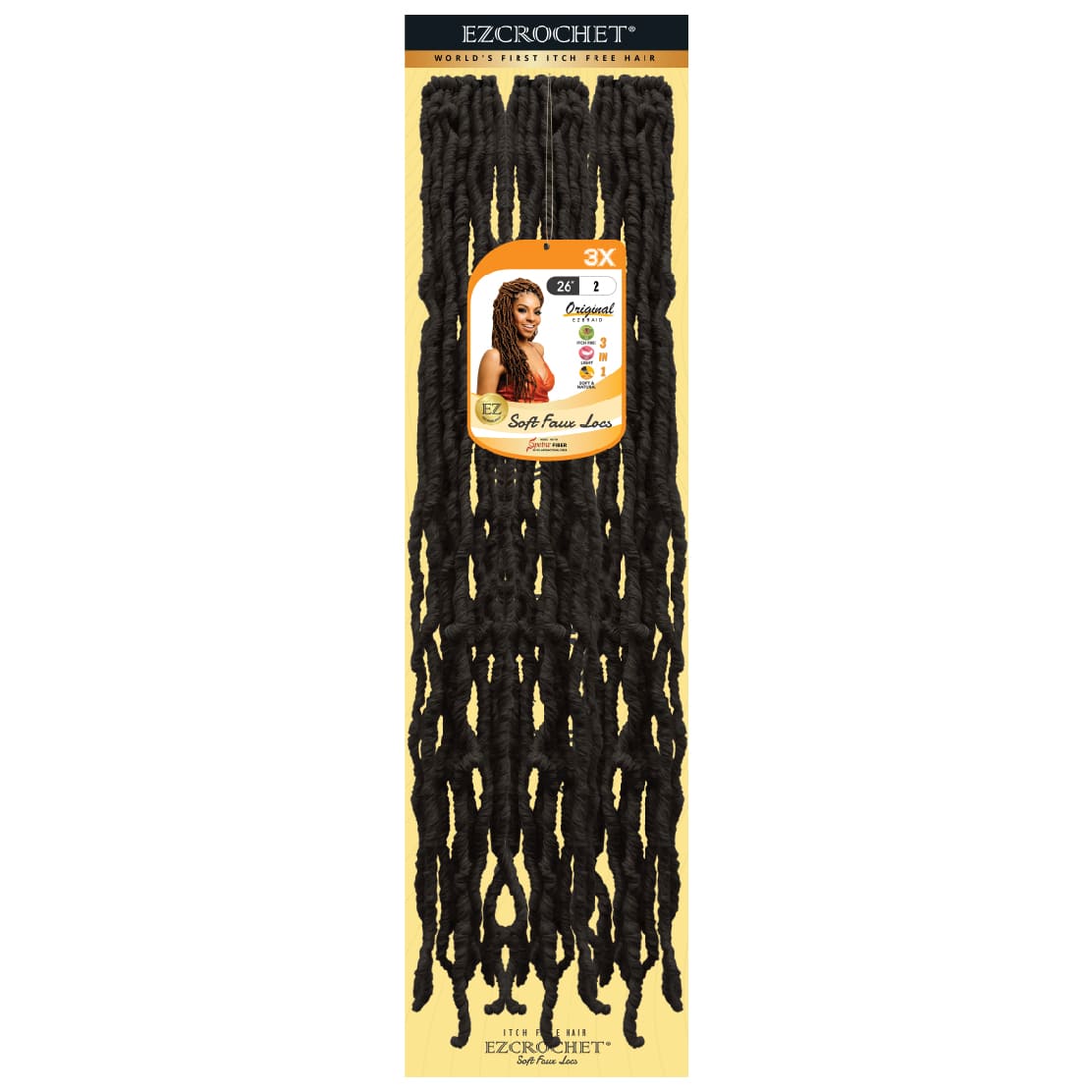 EZCROCHET Soft Faux Locs 26" X3 - BRAID BEAUTY