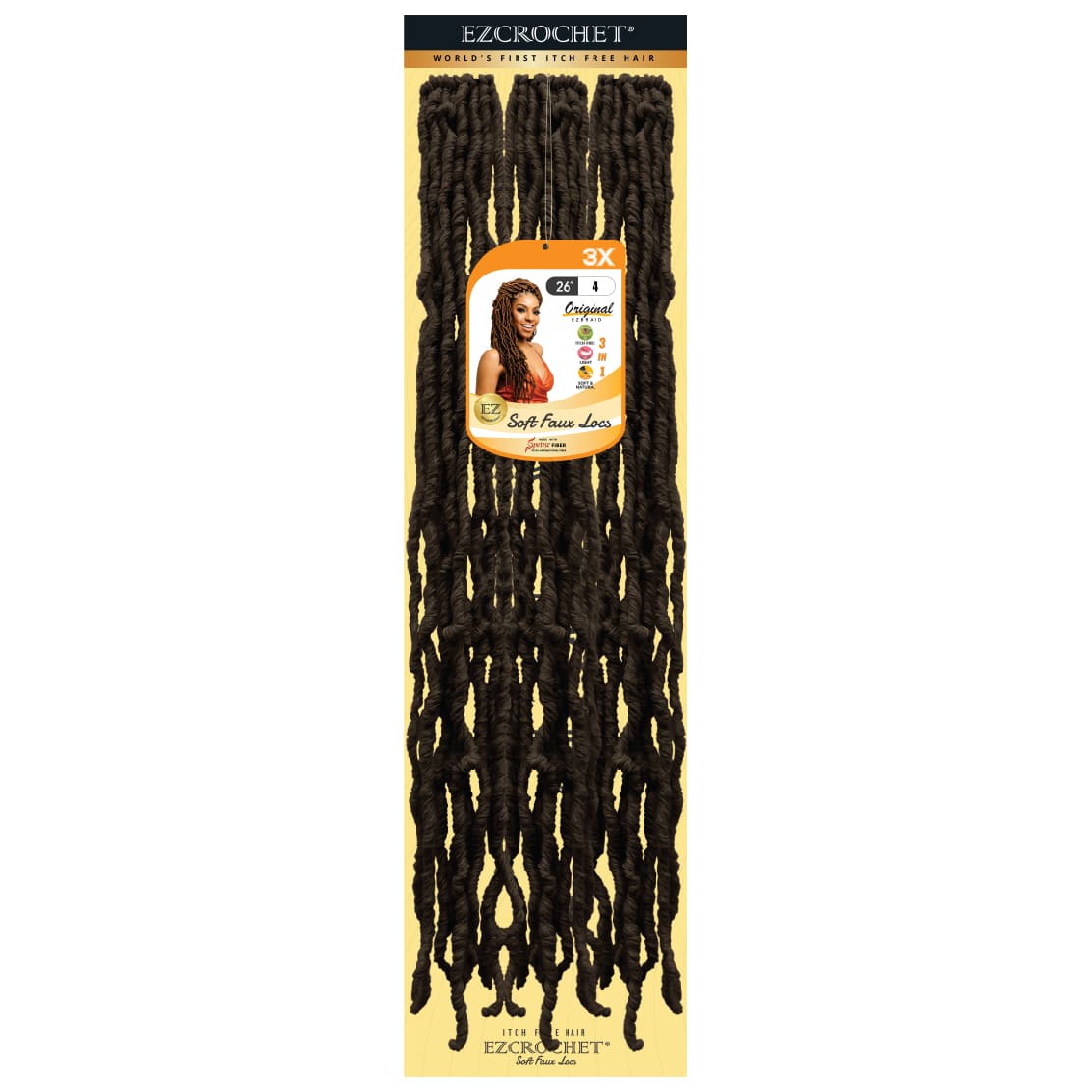 EZCROCHET Soft Faux Locs 26" X3 - BRAID BEAUTY