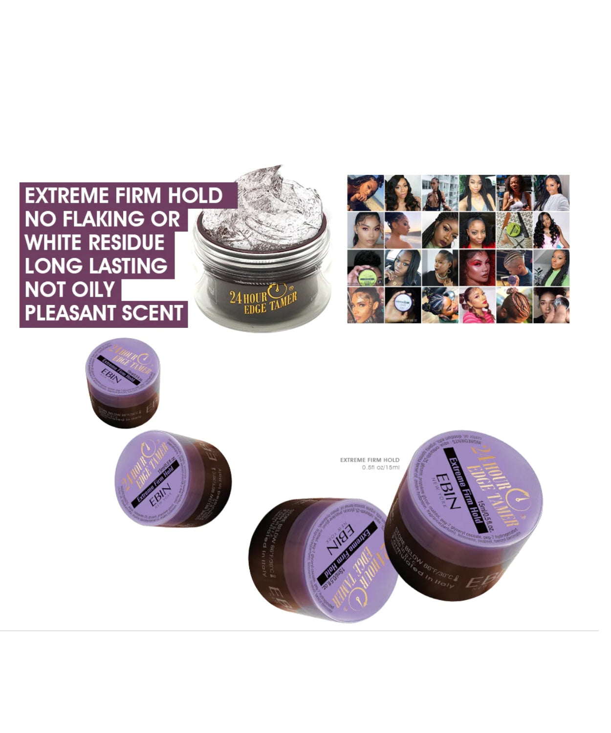 EBIN 24 HOUR EDGE TAMER - EXTREME FIRM HOLD - BRAID BEAUTY