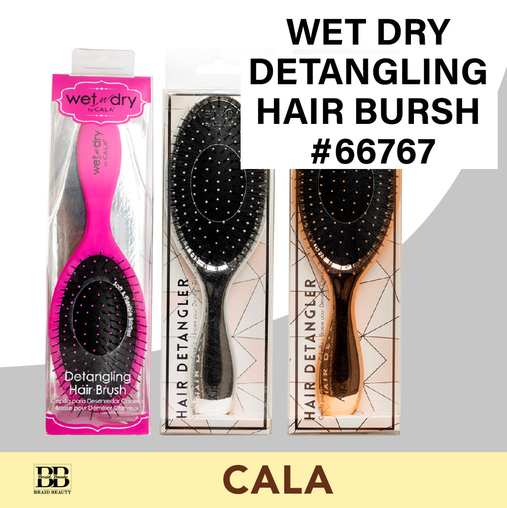 CALA Wet Dry Detangling Hair Brush #66767 - BRAID BEAUTY