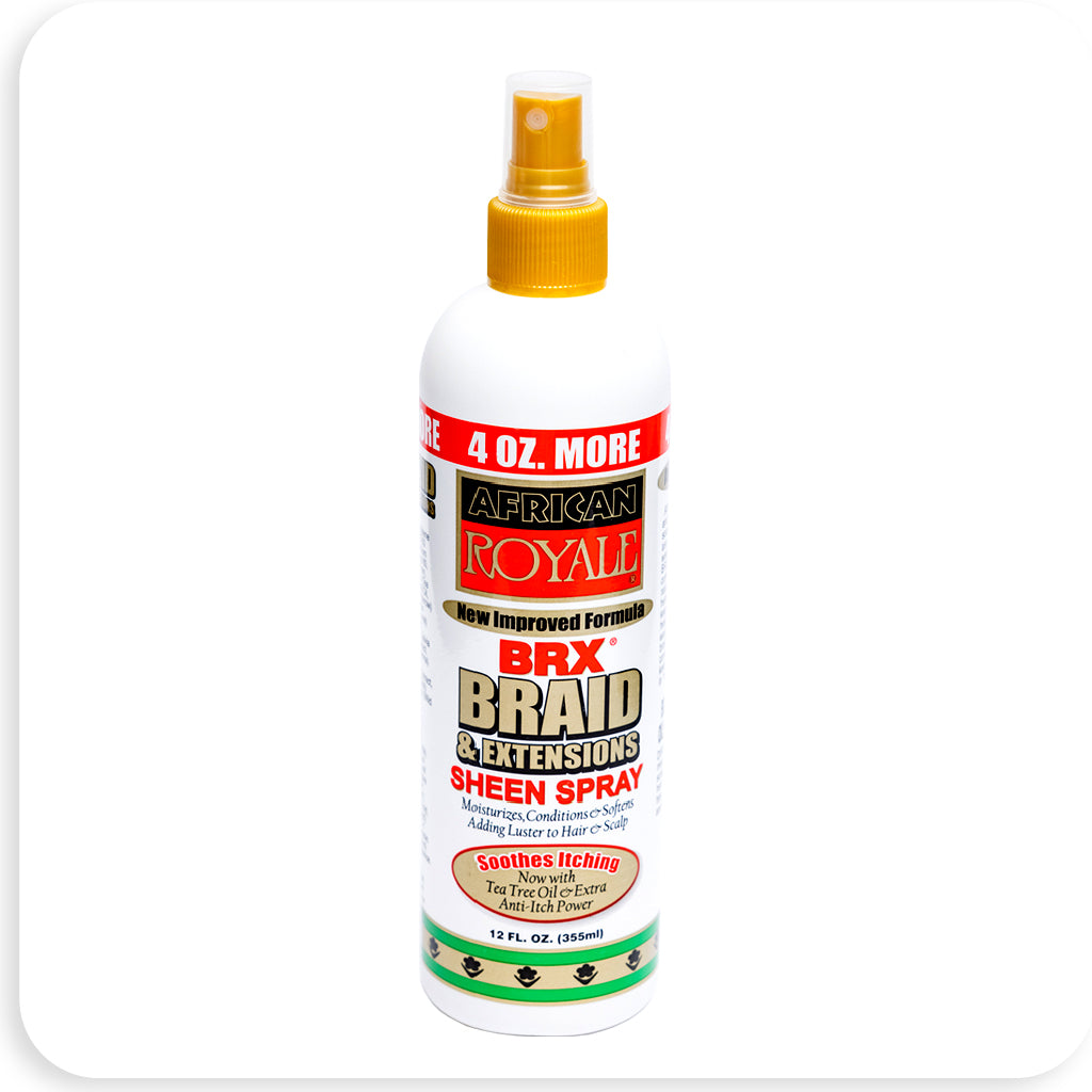 African Royale BRX Braid and Extensions Sheen Spray 12 oz  - BRAID BEAUTY