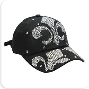 Rhinestone Cap - Crown Black - BRAID BEAUTY