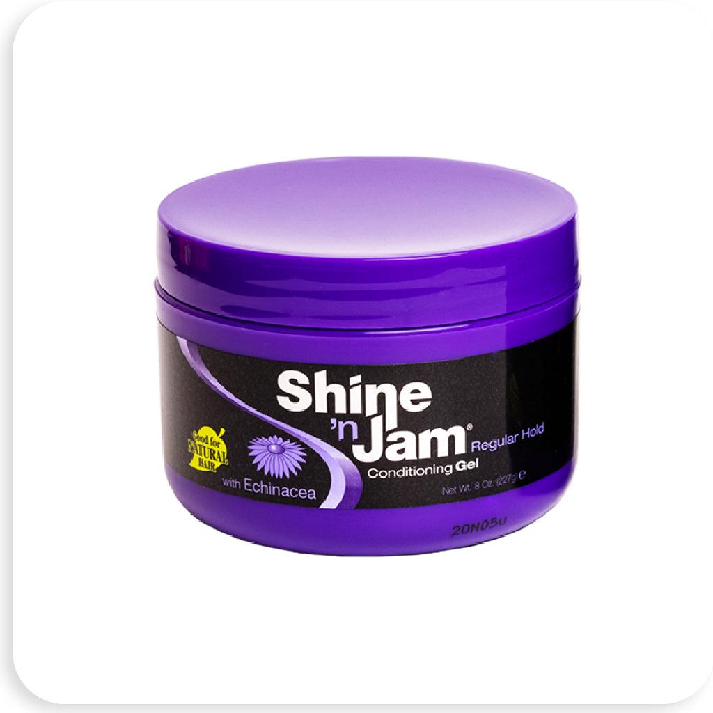 Ampro Shine 'n Jam Regular Hold 8 oz - BRAID BEAUTY