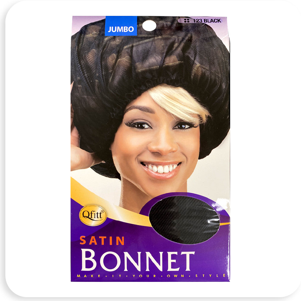 M&M #123 Stain Bonnet Supper Jumbo Black - BRAID BEAUTY