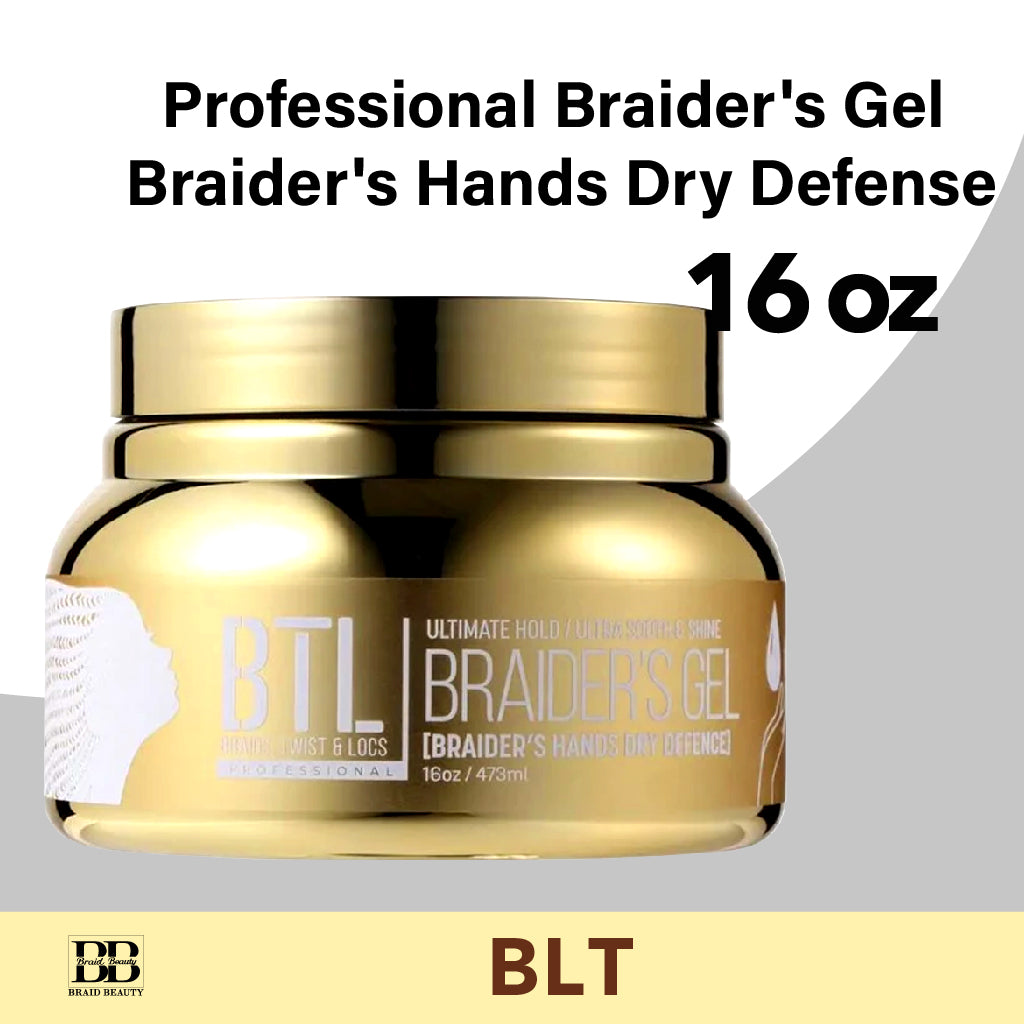 BTL Professional Braider's Gel - Braider's Hands Dry Defense 16 OZ - BRAID BEAUTY