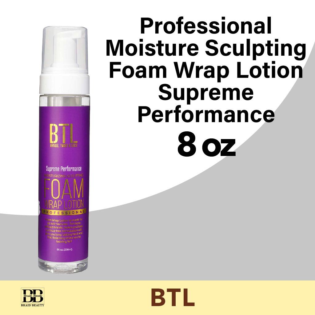 BTL Professional Moisture Sculpting Foam Wrap Lotion Supreme Performance 8oz - BRAID BEAUTY