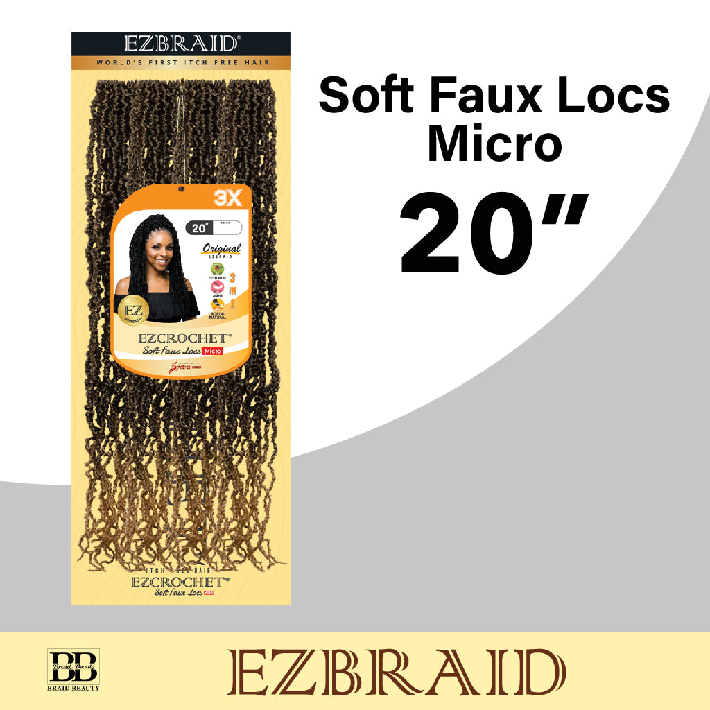 EZCROCHET Soft Faux Locs Micro 20" X3 - BRAID BEAUTY