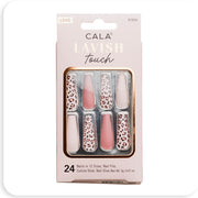 CALA Nail Tip Long Coffin Pink Animal Print #87858 - BRAID BEAUTY