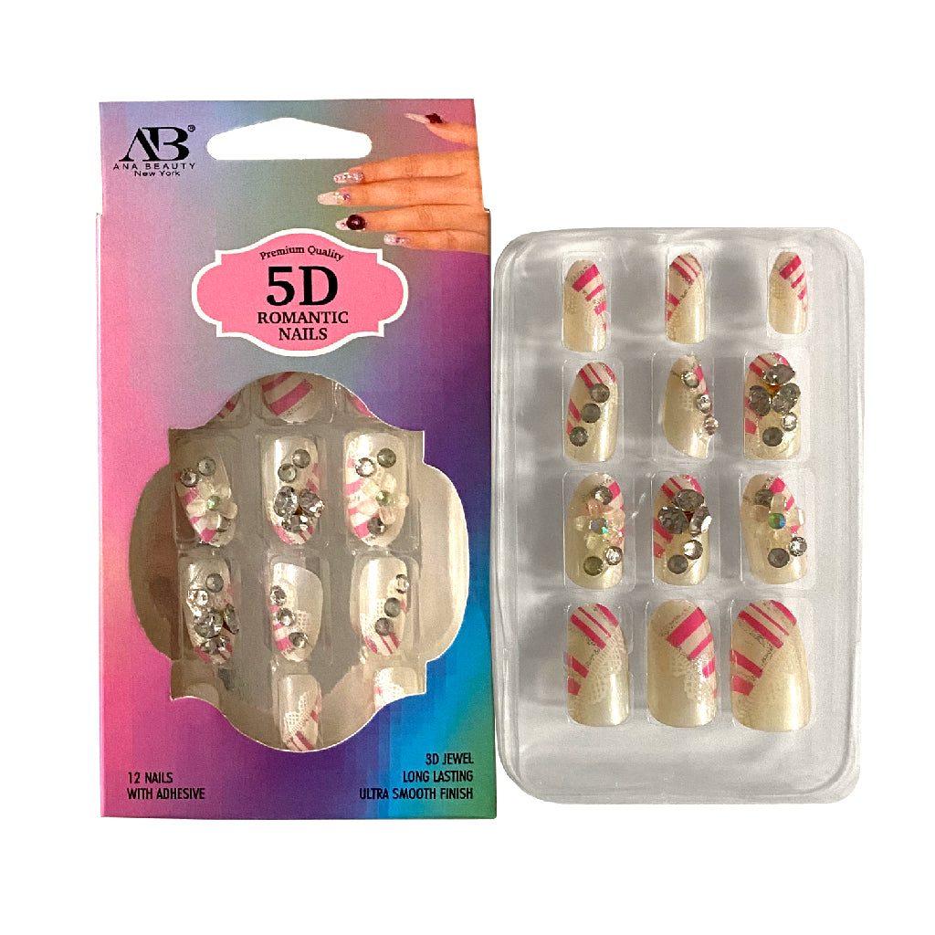 AB 5D Premium Quality ROMANTIC NAILS - BRAID BEAUTY