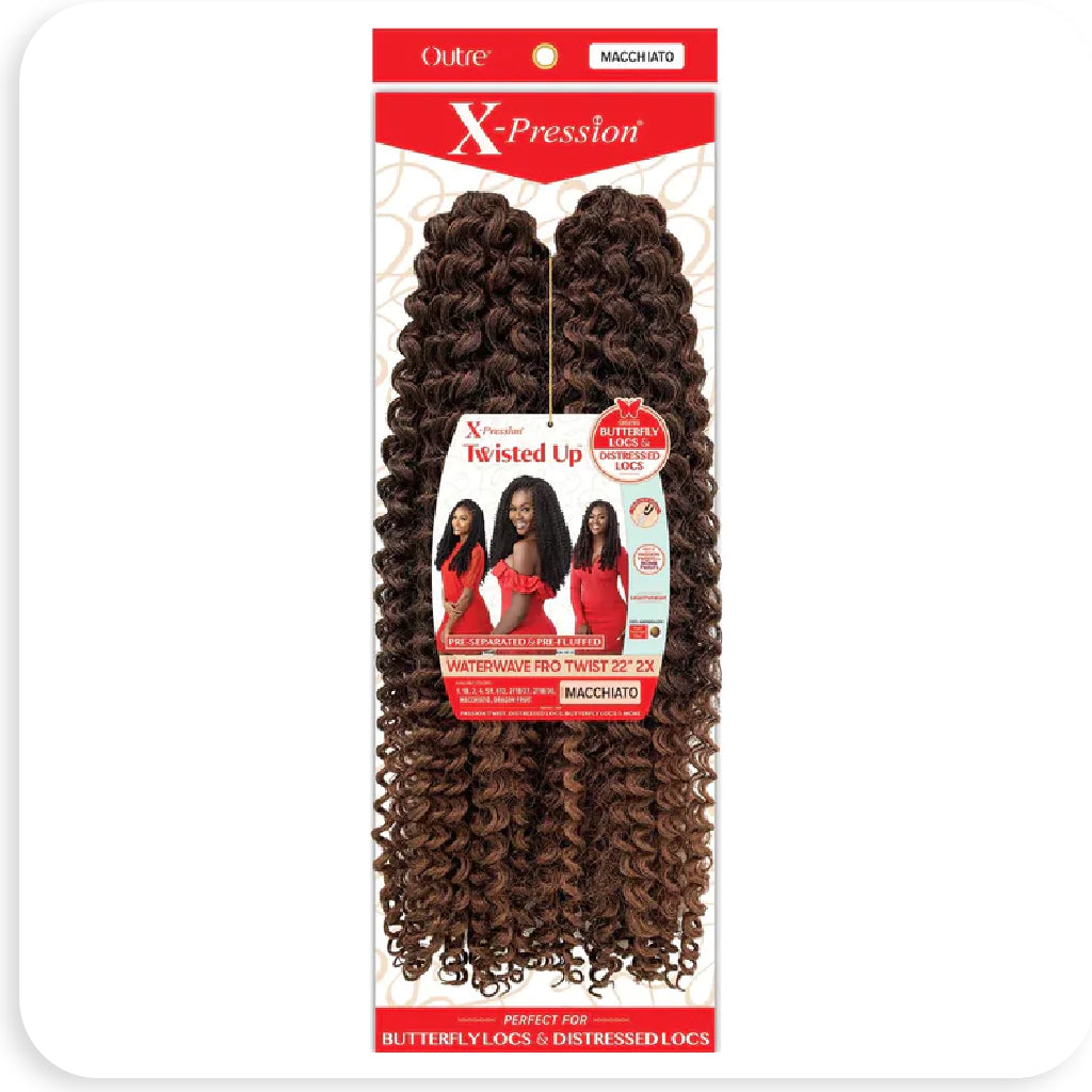 Outre Crochet Braids X-Pression Twisted Up Water Wave Fro Twist 22" 2X - BRAID BEAUTY