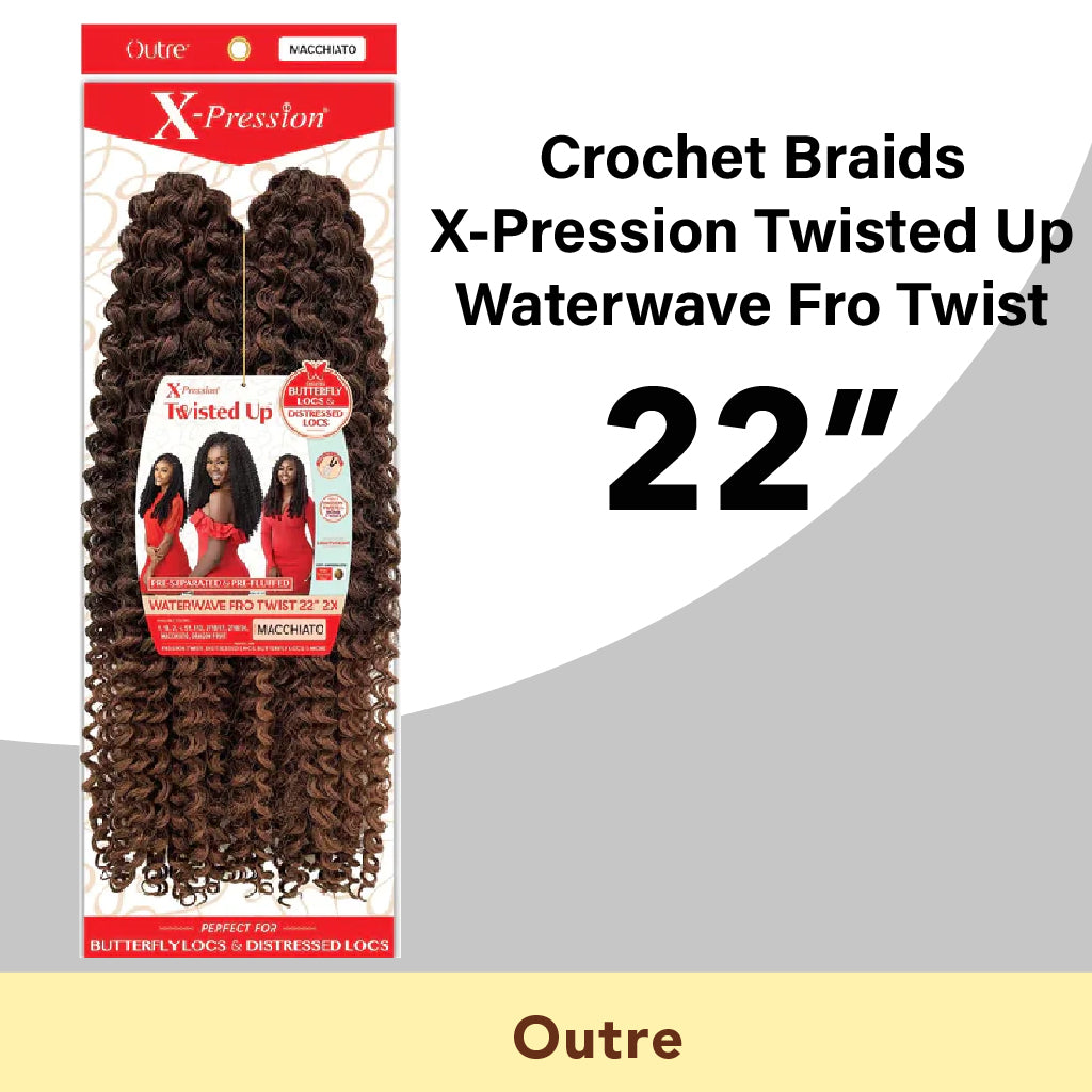 Outre Crochet Braids X-Pression Twisted Up Water Wave Fro Twist 22" 2X - BRAID BEAUTY