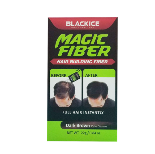 Black Ice Building Fiber Color Dark Brown 0.97oz - BRAID BEAUTY
