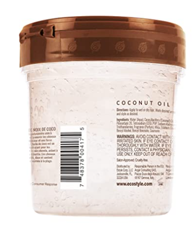 Eco Styling Gel Coconut Oil 8oz - BRAID BEAUTY