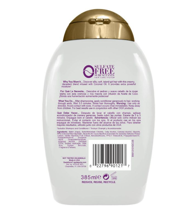 OGX Extra Strength Damage Remedy  Coconut Miracle Oil Conditioner 13 oz - BRAID BEAUTY