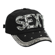 Rhinestone Cap - Sexy Black - BRAID BEAUTY