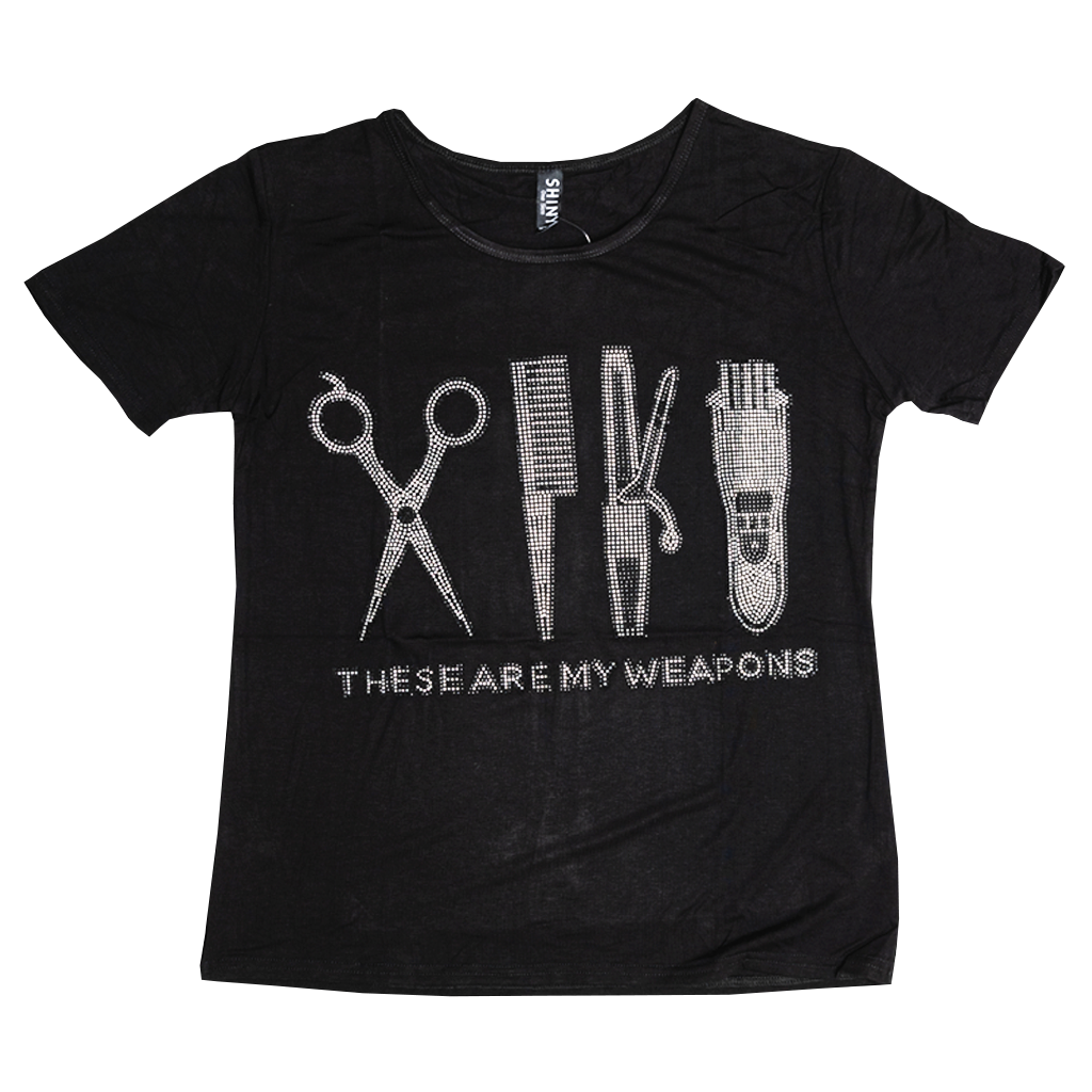 HotFix Rhinestone AF T-Shirt - Weapon - BRAID BEAUTY