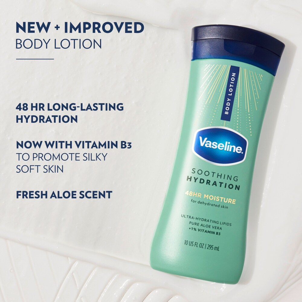 Vaseline Intensive Care Moisturizing Body Lotion with Aloe Vera Extract 10 Oz