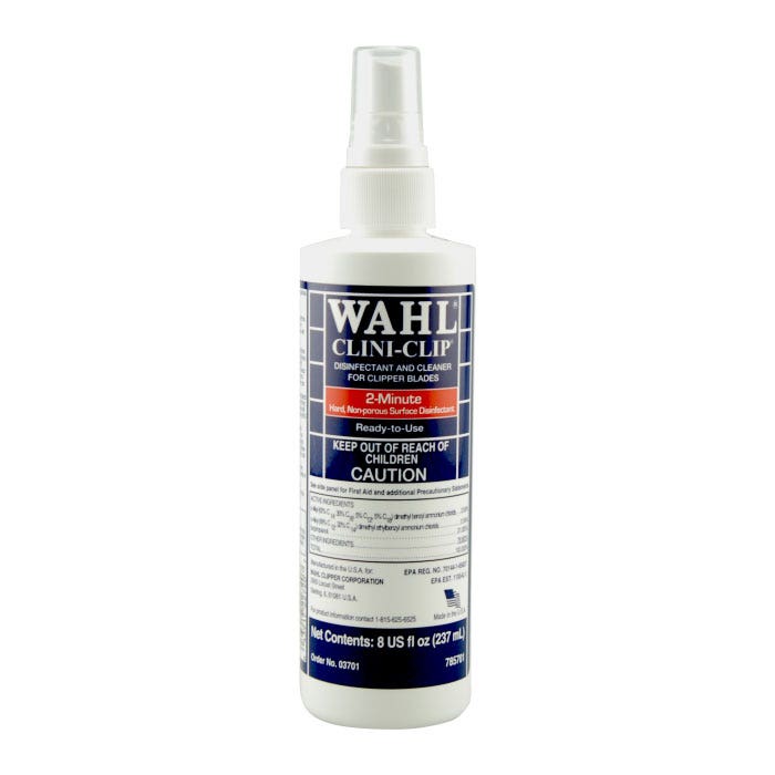 WAHL Clini Clip Disinfectant Spray for Clipper Blades 8 oz. - BRAID BEAUTY