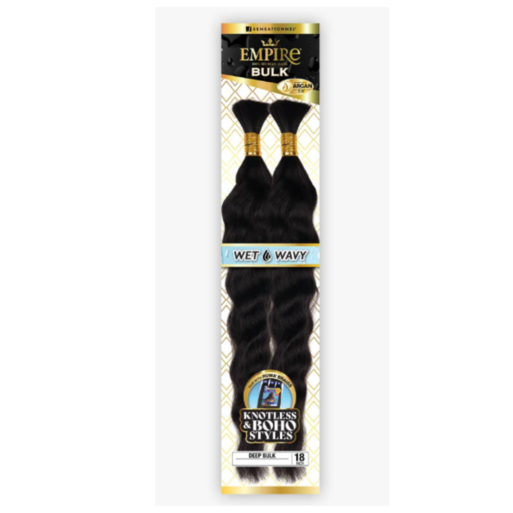 Sensationnel Human Hair Braids Empire Wet N Wavy Deep Bulk 18" - BRAID BEAUTY