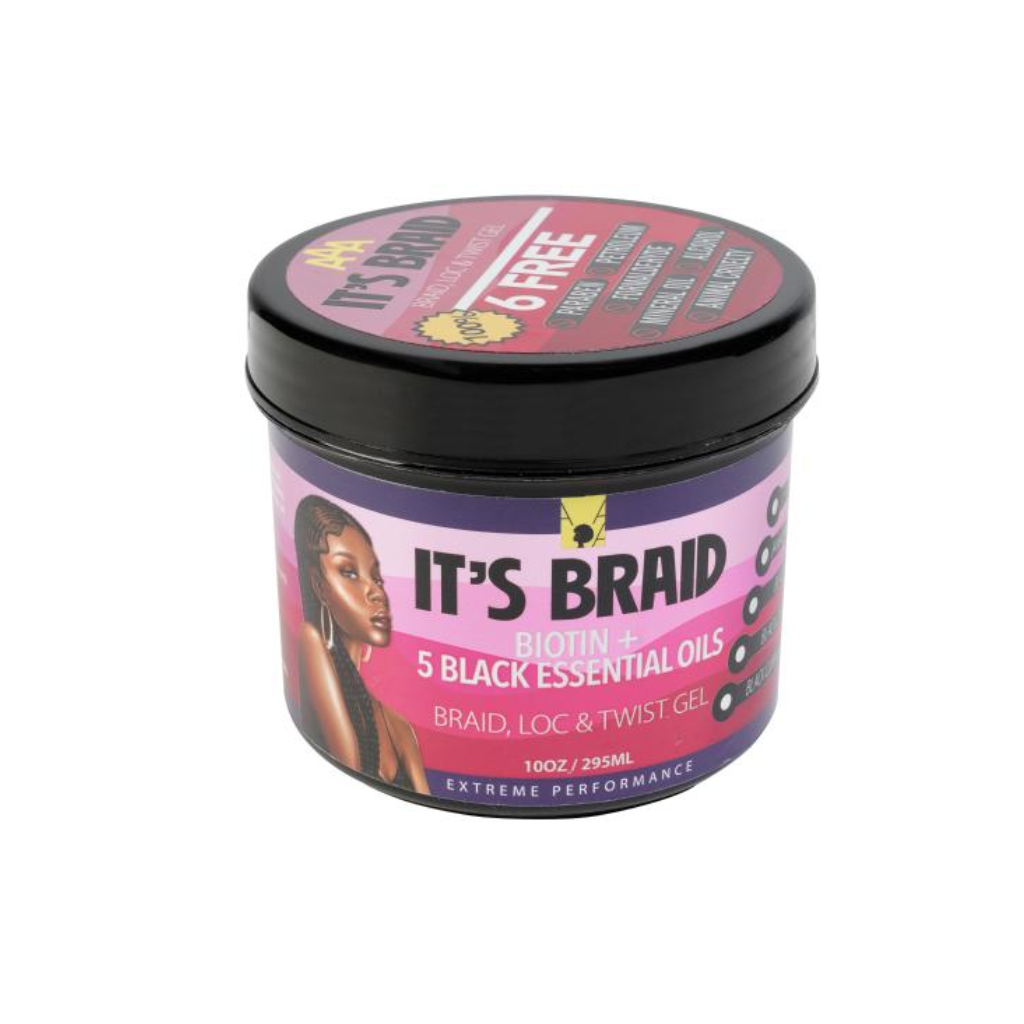 African Anti Aging It's Braid Braid, Loc & Twist Gel 4.5 oz - BRAID BEAUTY