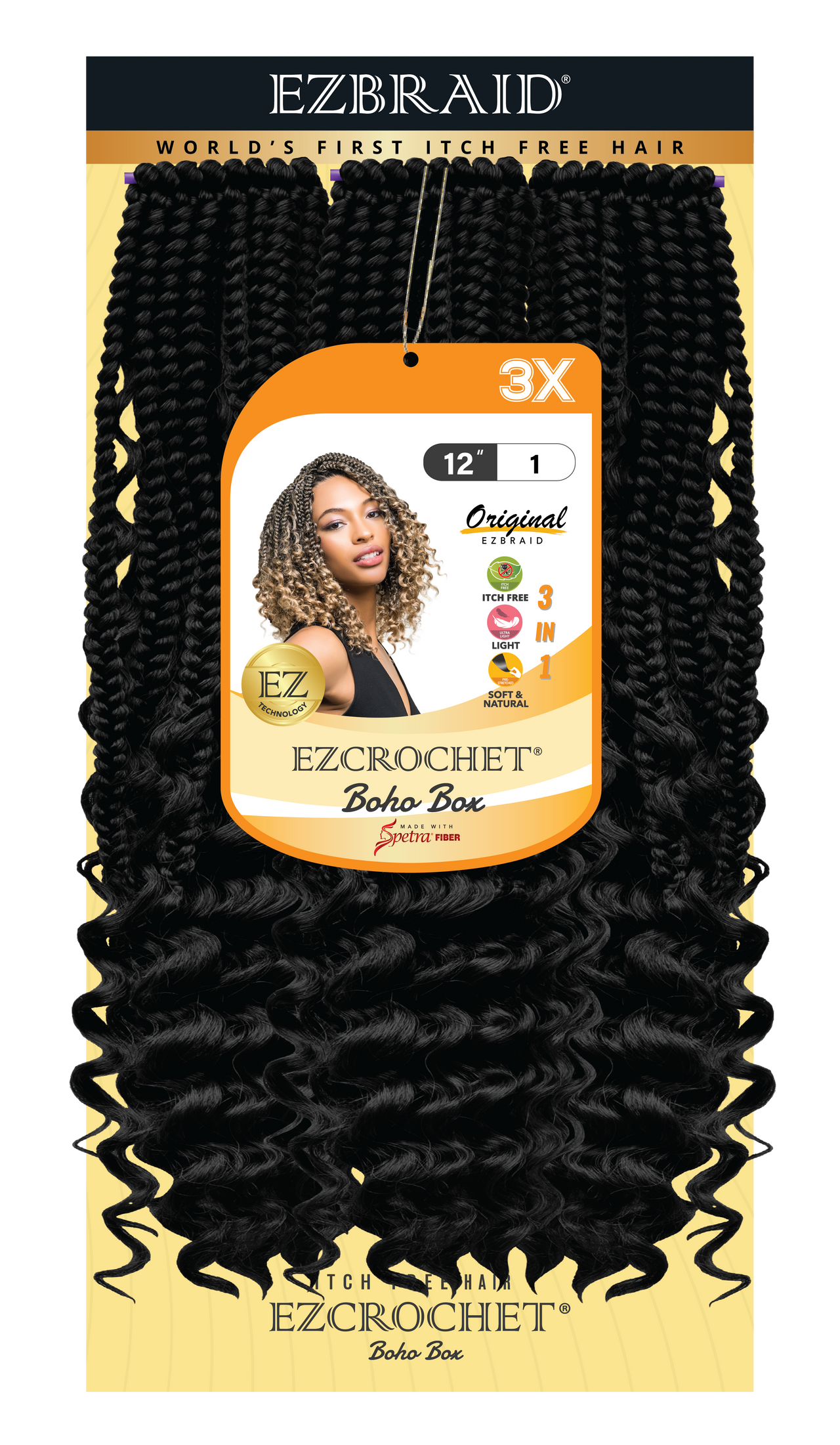 EZCROCHET Boho Box 12" 3X - BRAID BEAUTY