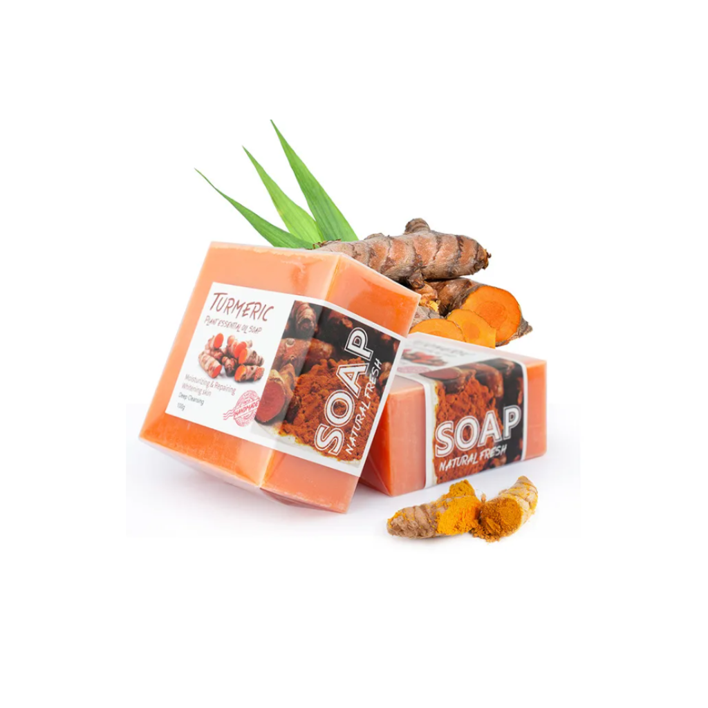 TUMERIC PLANT ESSENTIAL OIL SOAP 100g - BRAID BEAUTY