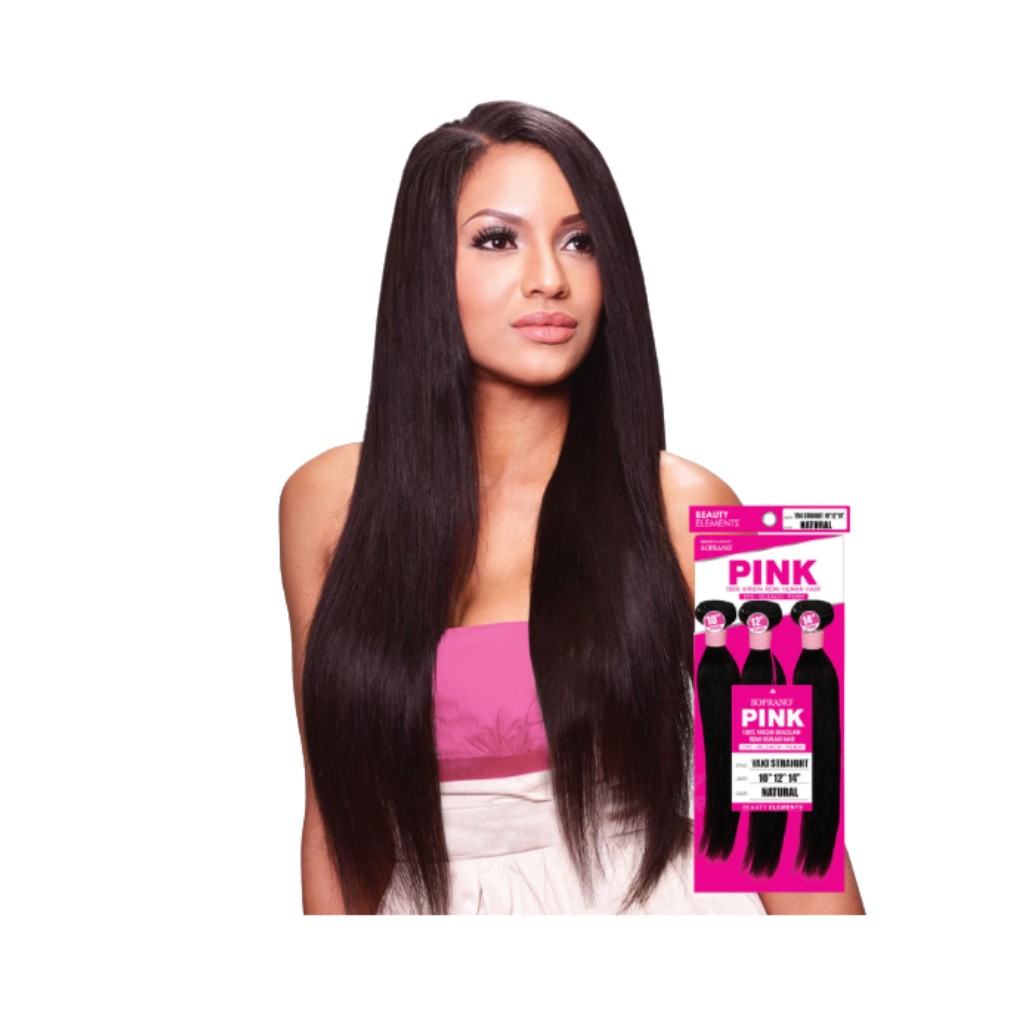 Beauty Elements SOPRANO HH VIRGIN PINK YAKI STRAIGHT 3pcs