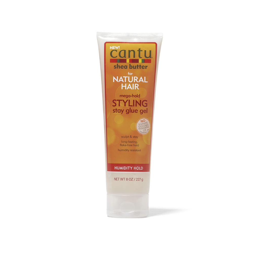 Cantu Mega Hold Styling Stay Glue Gel 8 oz - BRAID BEAUTY