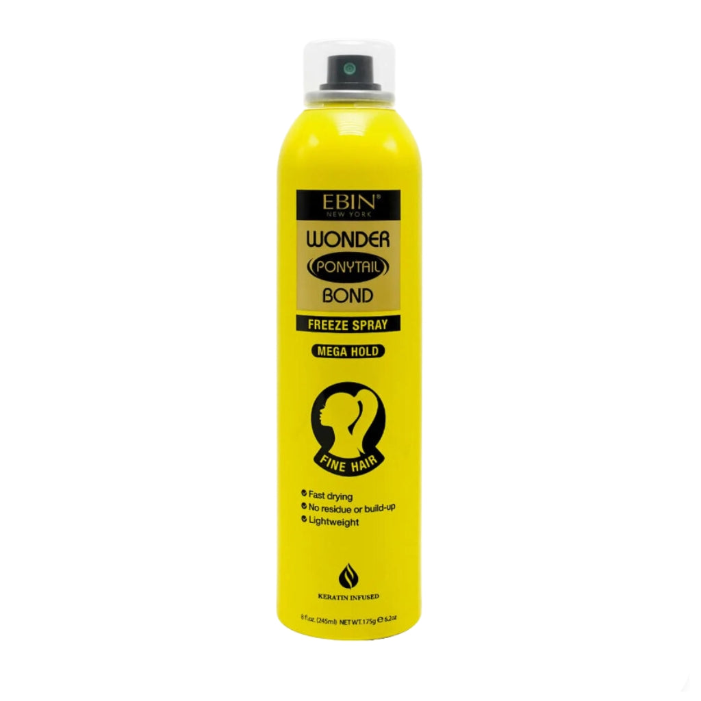 EBIN NEW YORK WONDER PONYTAIL BOND FREEZE SPRAY MEGA HOLD 8OZ - BRAID BEAUTY