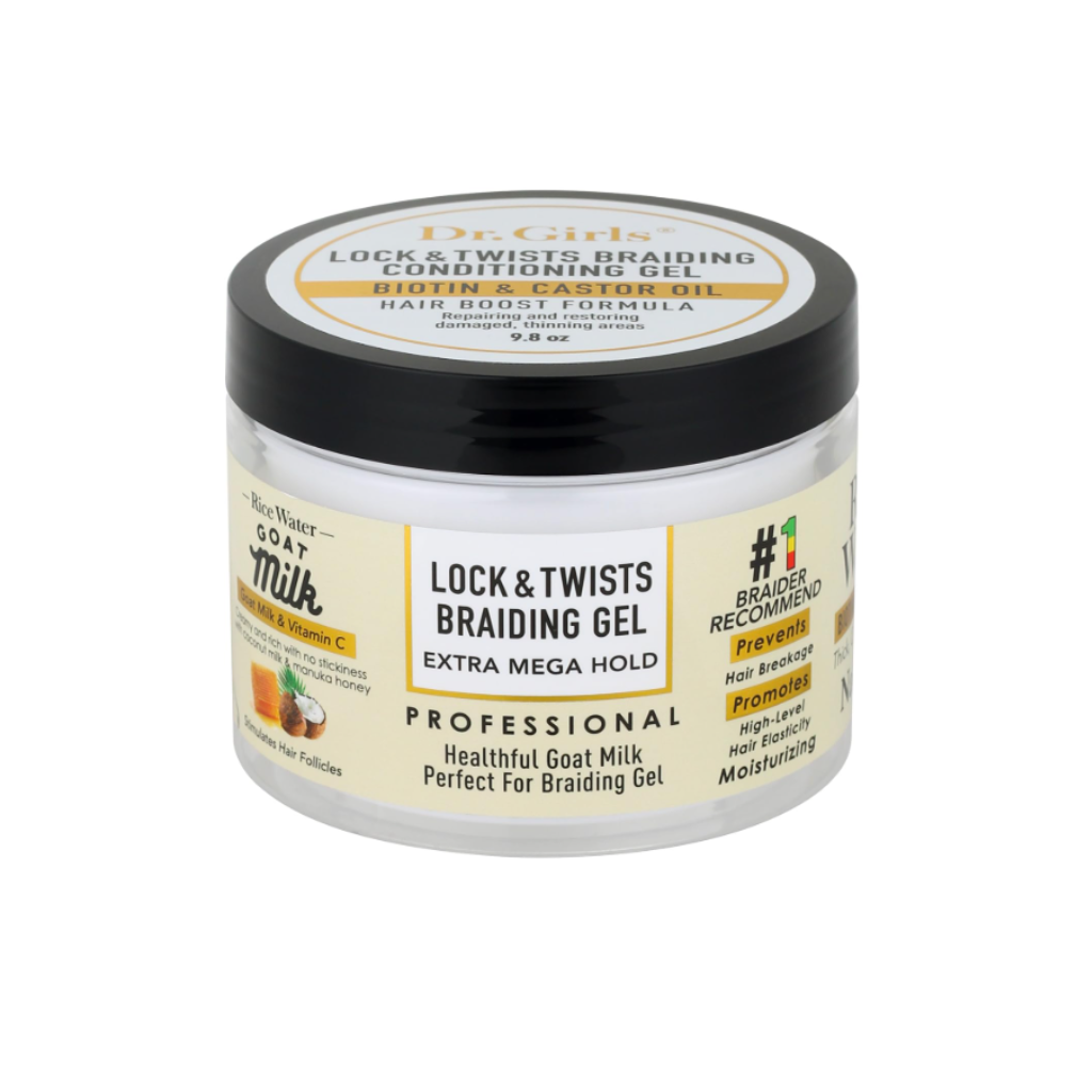 Dr. Girls Rice Water Braiding Conditioning Gel Goat Milk & Vitamin C 17.6 oz