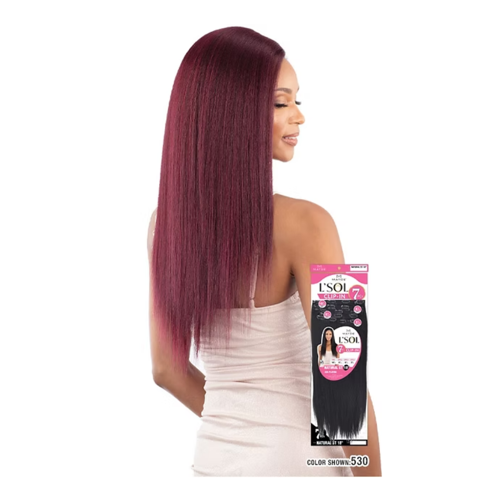 Mayde Beauty L'SOL 7pcs CLIP-IN -NATURAL ST 18"- - BRAID BEAUTY