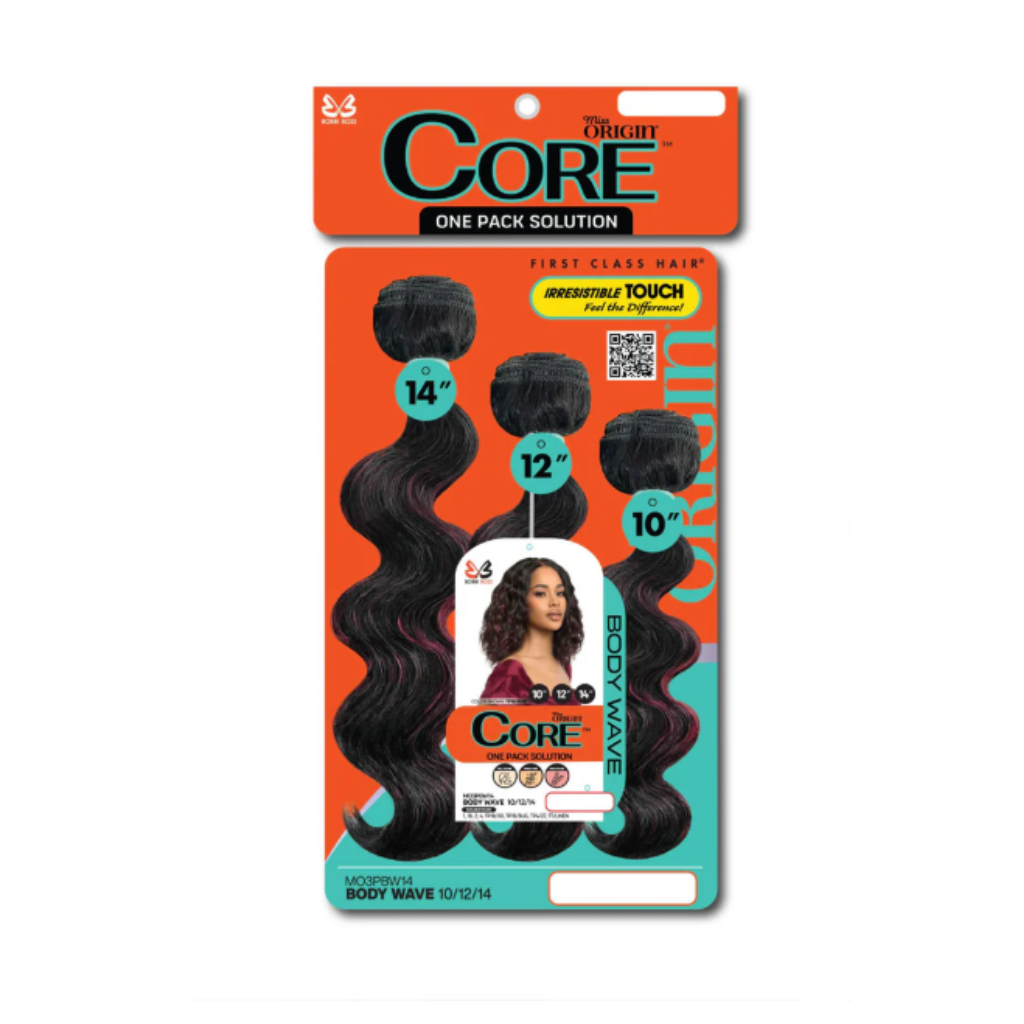 Bobbi Boss Miss Origin CORE 3PCS Synthetic Weaving Hair BODY WAVE 14"12"10" - BRAID BEAUTY