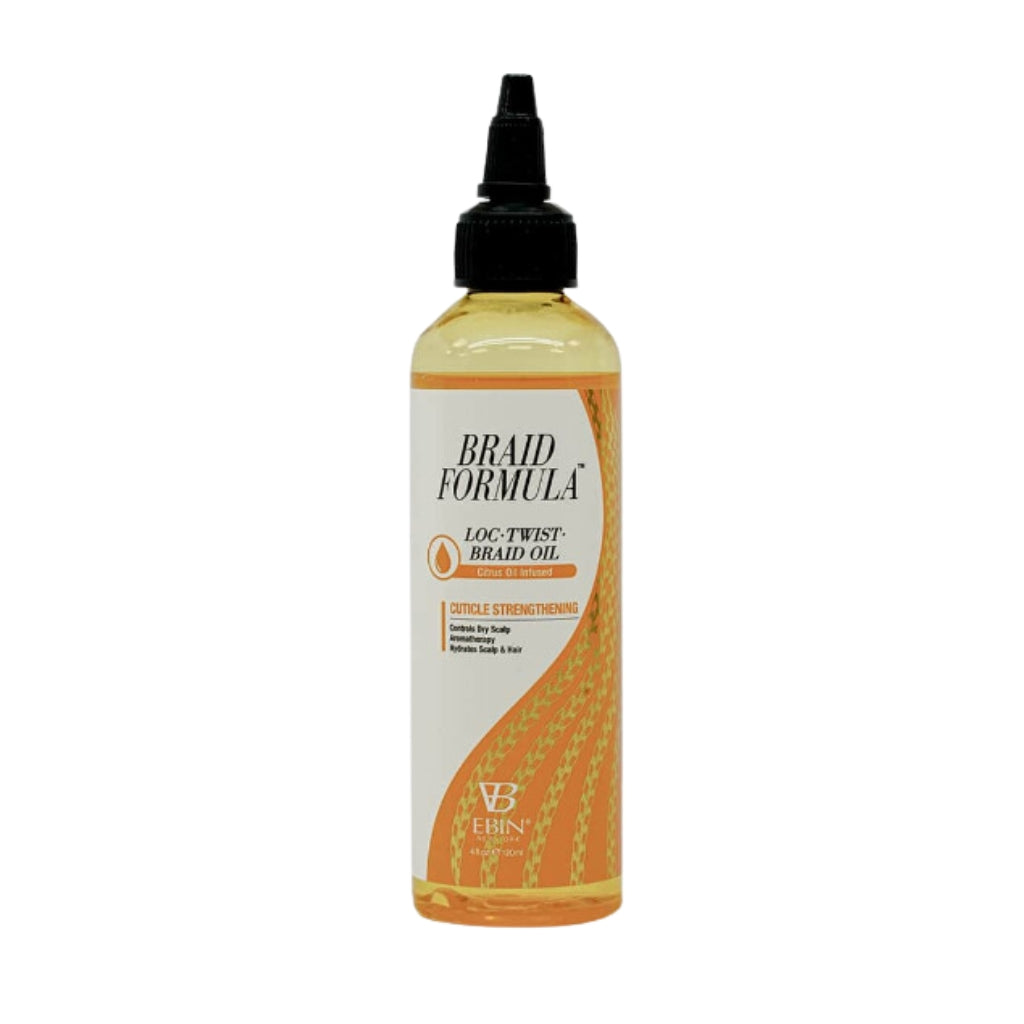 EBIN BRAID FORMULA LOC. TWIST. BRAID OIL 4OZ - CUTICLE STRENGTHENING - BRAID BEAUTY