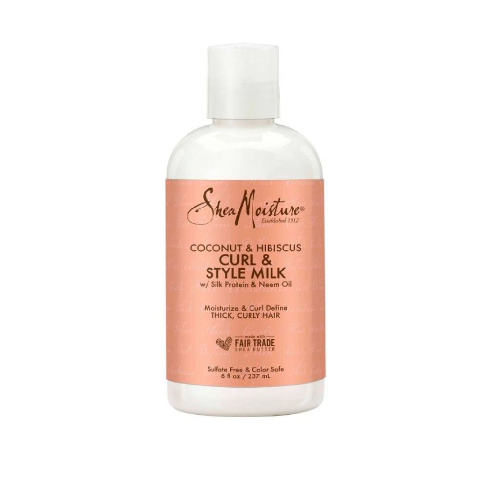 SheaMoisture Curl and Style Milk for Thick Curly Hair Coconut and Hibiscus - 8 fl oz - BRAID BEAUTY