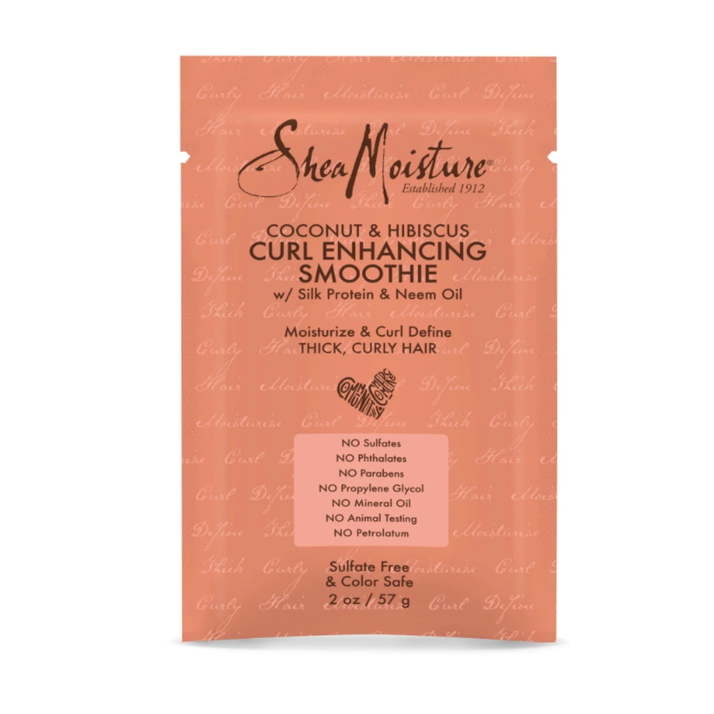 SheaMoisture Enhancing Smoothie Coconut and Hibiscus 2 oz Packette - BRAID BEAUTY