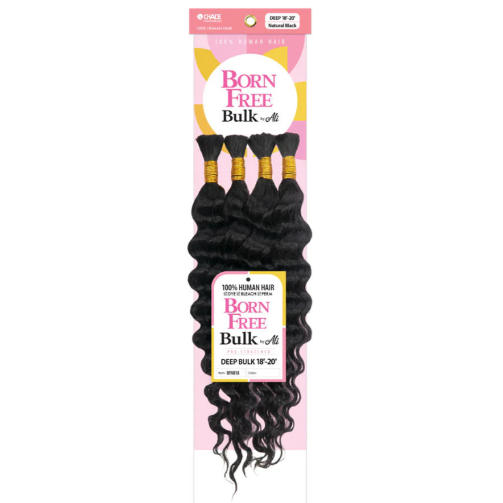Born Free By Ali 100% Human Hair Braids New - DEEP BULK-18-20" - BRAID BEAUTY