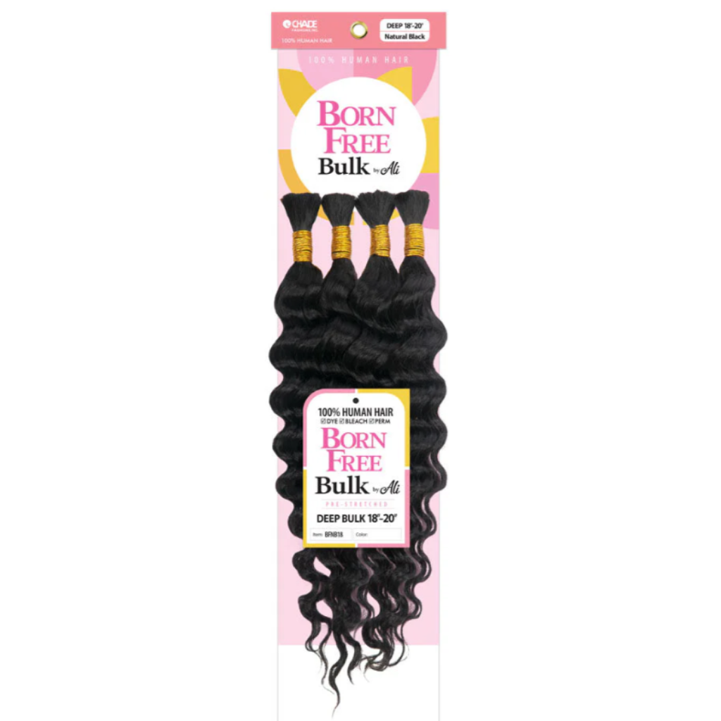 Born Free By Ali 100% Human Hair Braids New - DEEP BULK-18-20"