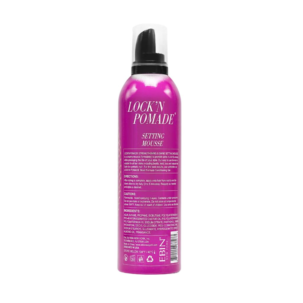 EBIN SETTING MOUSSE STRENGTHENING & SHINE - SWEET ALMOND OIL - BRAID BEAUTY