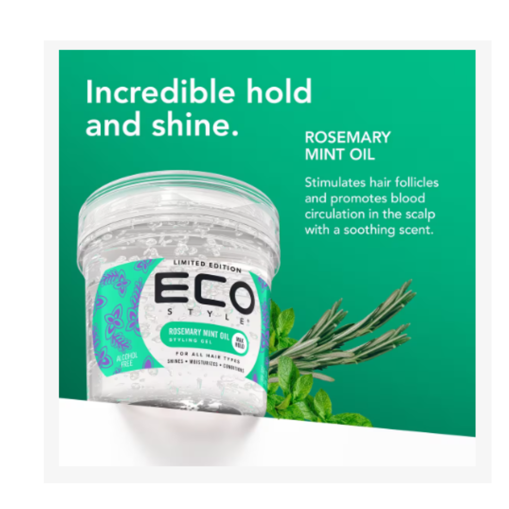 Eco Styling Gel Rosemary Mint 16 oz - BRAID BEAUTY