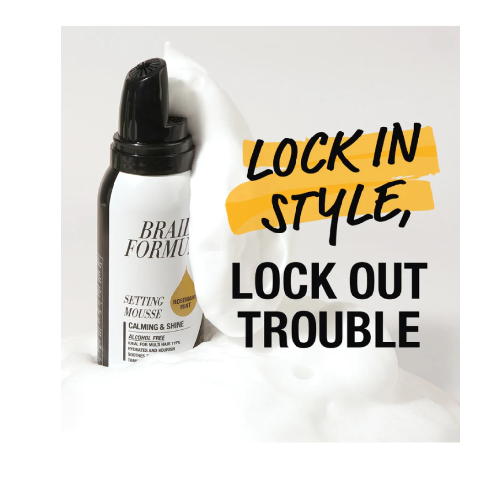 EBIN SETTING MOUSSE CALMING & SHINE - ROSEMARY - BRAID BEAUTY