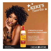 Creme of Nature Argan Oil Strength & Shine Leave-in Conditioner 8.4 oz - BRAID BEAUTY