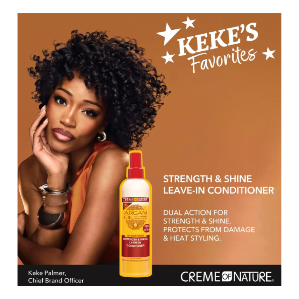 Creme of Nature Argan Oil Strength & Shine Leave-in Conditioner 8.4 oz - BRAID BEAUTY