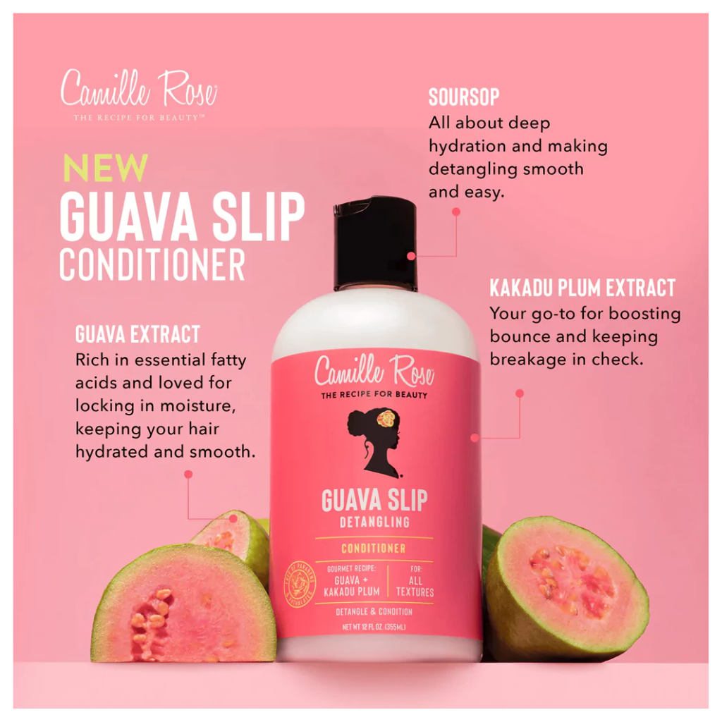 Camille Rose Guava Slip Detangling Conditioner 12 oz