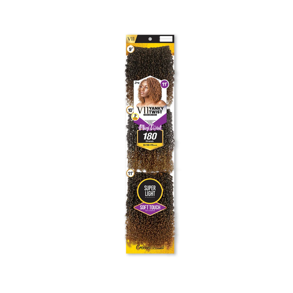 Zury Synthetic Hair Crochet Braids V11 Yanky Twist 9"10"11"