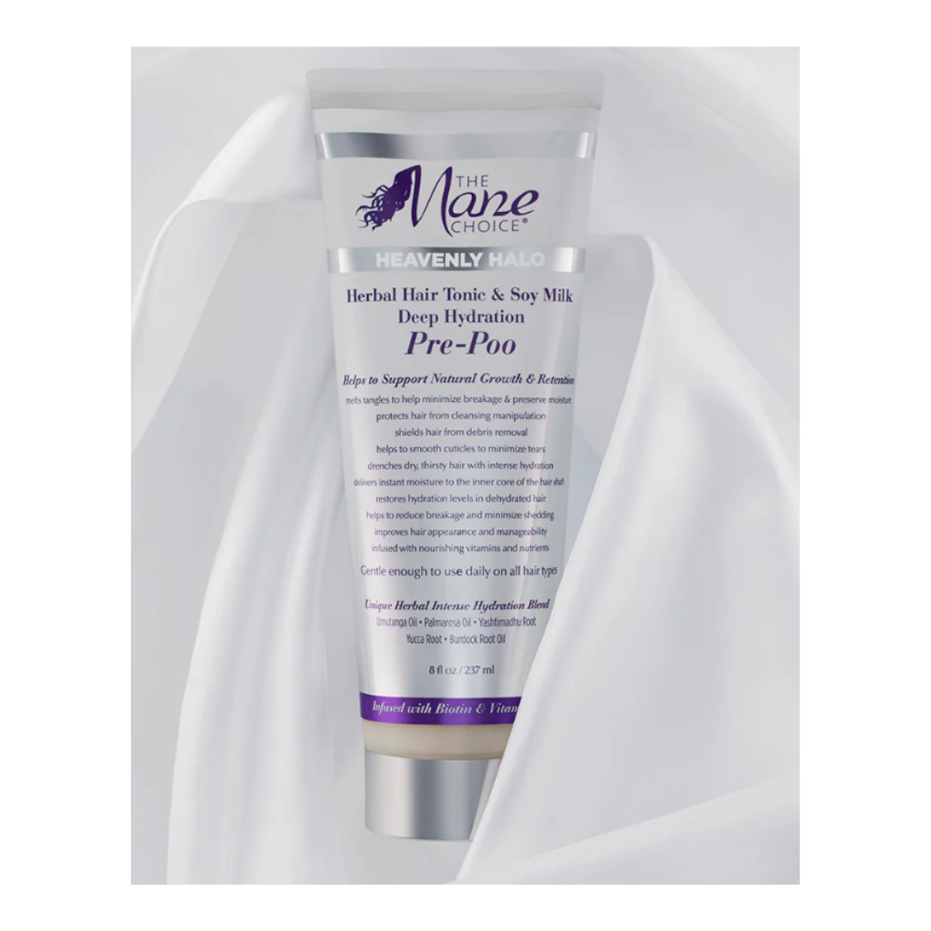 The Mane Choice Heavenly Halo Herbal Hair Tonic & Soy Milk Deep Hydration Pre-Poo - BRAID BEAUTY