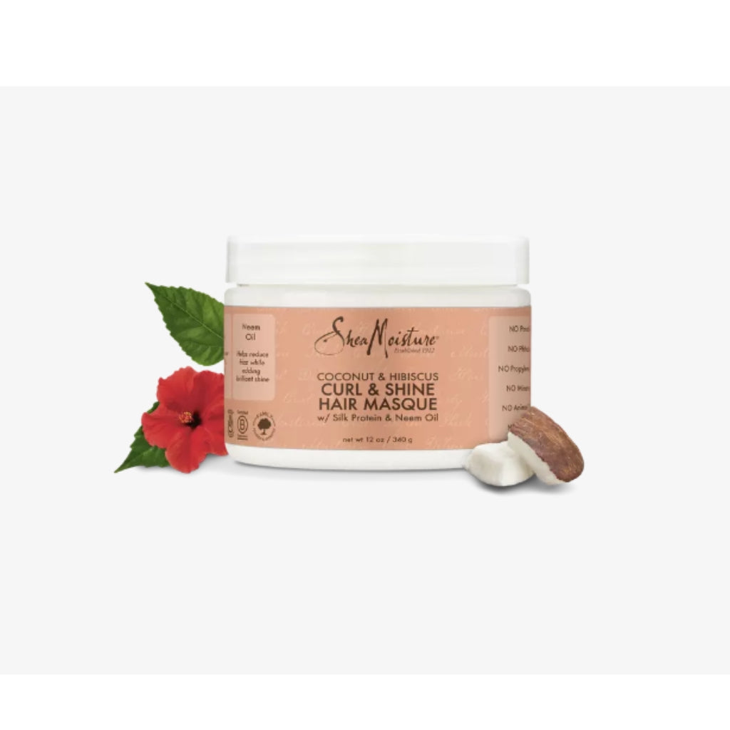 SheaMoisture Coconut & Hibiscus Curl & Shine Hair Masque - BRAID BEAUTY